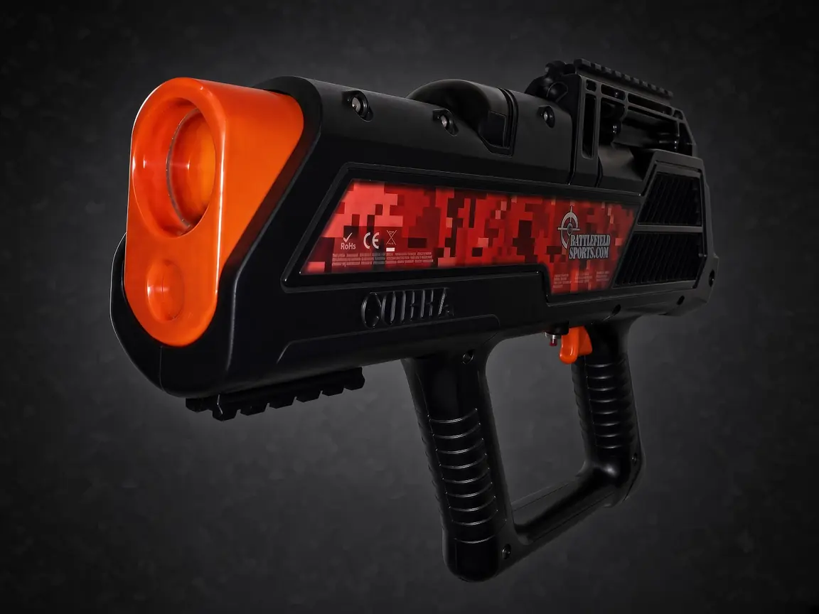 Cobra lasertag gun, three-quarter front view